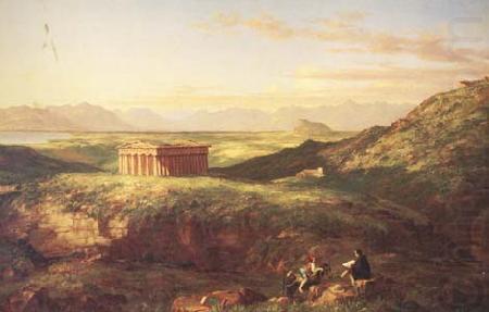 Thomas Cole The Temple of Segesta with the Artist Sketching (mk13) china oil painting image